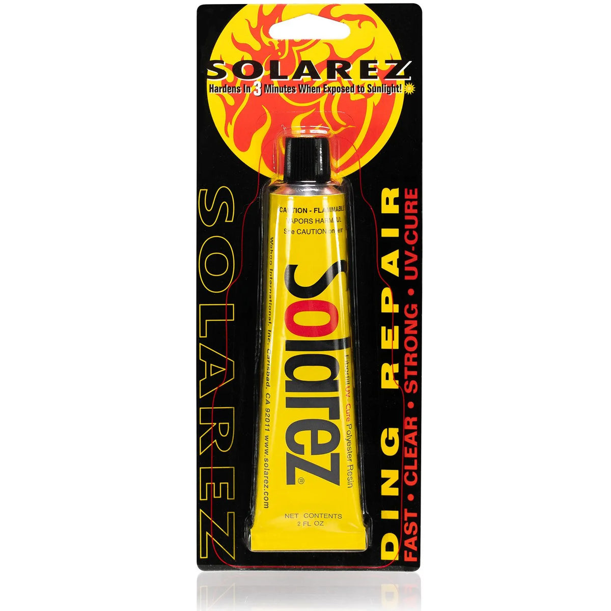 צינור תיקון סולרז SOLAREZ מפוליאסטר עם כיתוב מודגש ופקק שחור