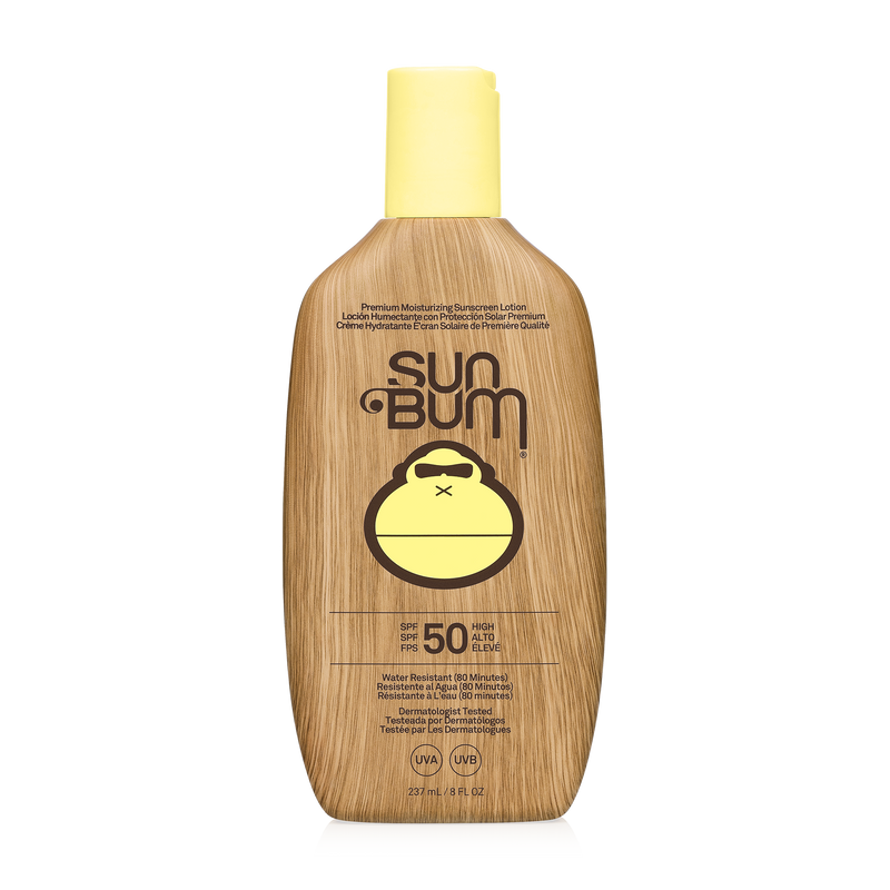 בקבוק תחליב קרם הגנה Sun Bum, SPF 50, בגוון חום עם פקק צהוב
