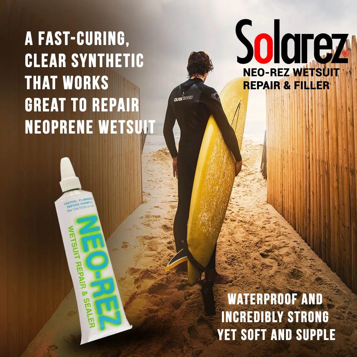 ערכת תיקון חליפות גלישה: שתי שפופרות Neo-Rez לבנות
