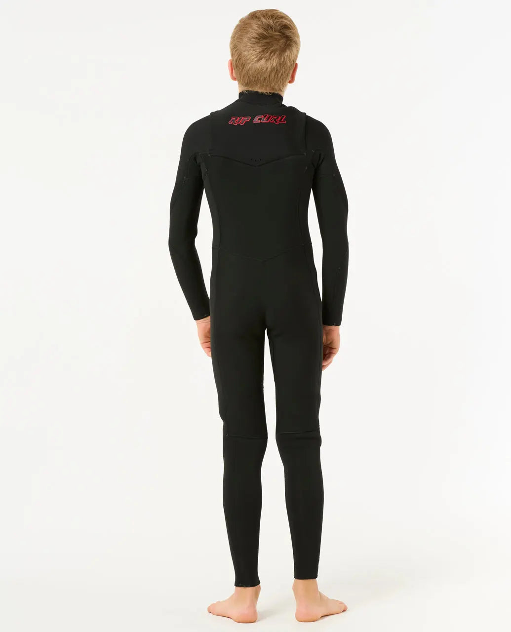 חליפת גלישה ילדים Rip Curl שחורה עם הדפס גב וגבוהה צווארון ושרוולים ארוכים
