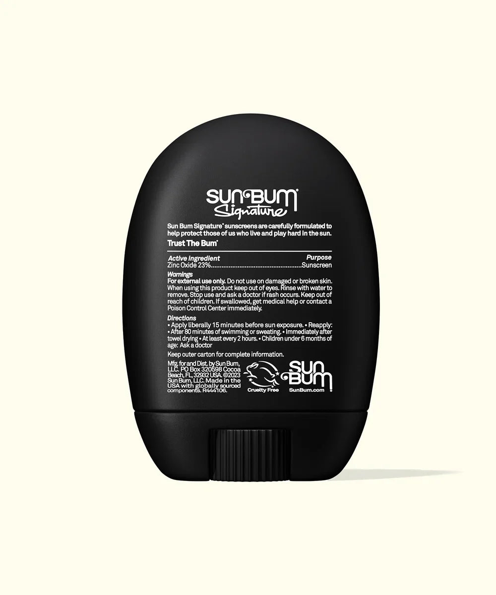 מקל הגנה מינרלי לפנים SUN BUM שחור עם צד תווית