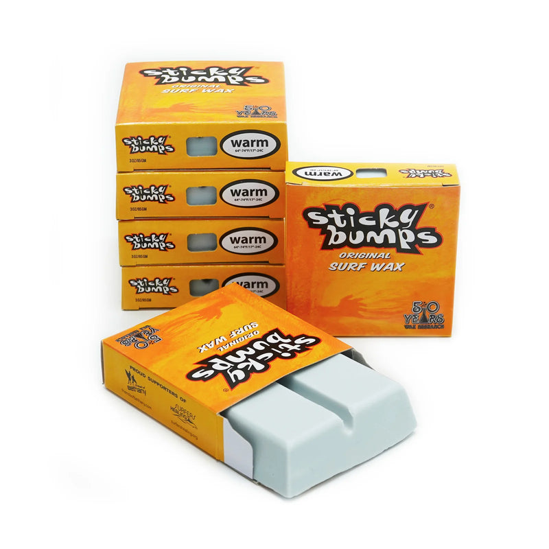 שעוות גלשן Sticky Bumps Warm: קופסאות ובלוק שעווה אפור-בהיר