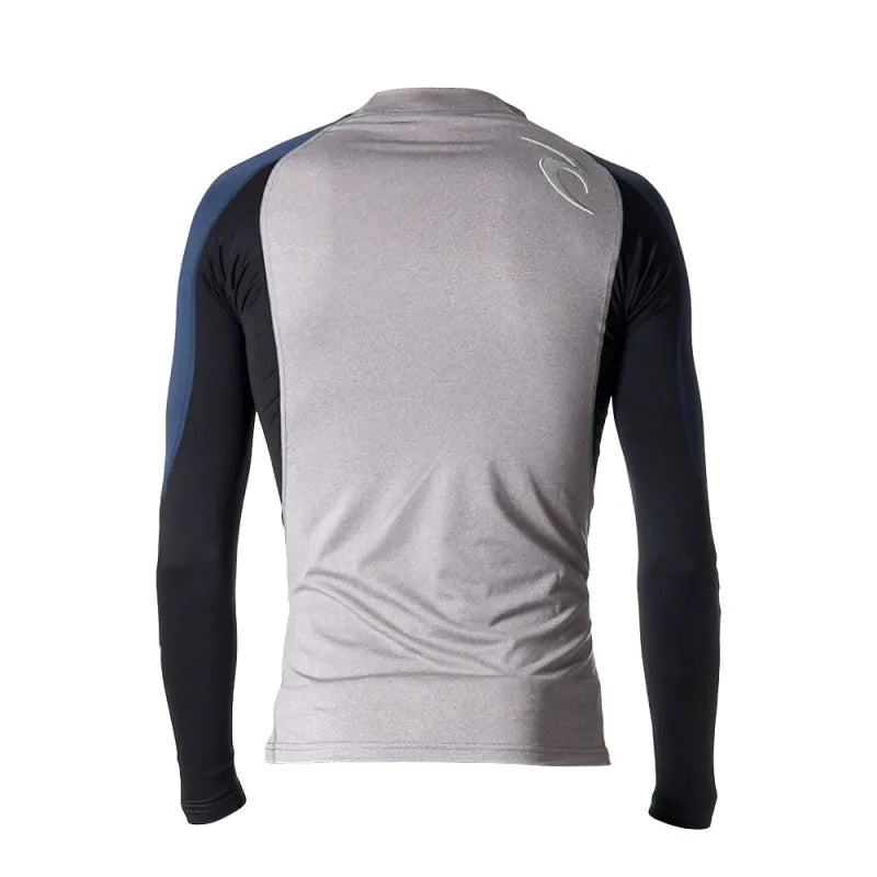 חולצת UV של RIP CURL עם שרוולים ארוכים, אפור ונייבי, מבט אחורי