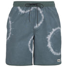 מכנסי גלישה RIP CURL תכלת בגזרת ווליי, מותן אלסטי עם שרוך והדפס טאי-דיי